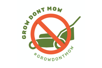 Grow don't mow featured card circular
