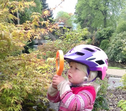 Bug hunting at the Pavilion Gardens in Buxton, Diane Gould