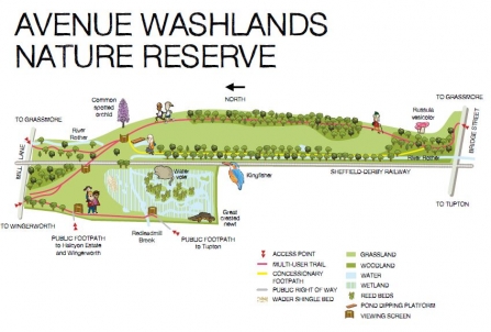 The Avenue Washlands reserve map