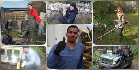Collage of the working for nature trainees in 2019