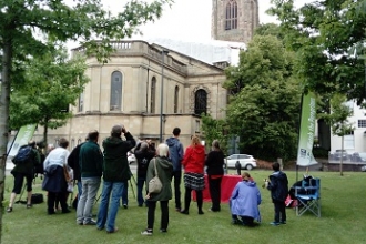 Peregrine Watch Point at Derby Cathedral