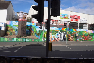 Normanton Road’s Raised Planters painted with colourful street art of wildlife