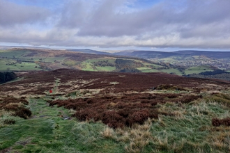View of the peak district in autumn 