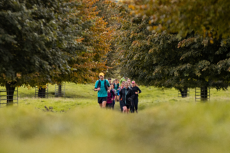 Runners running the wild peak rounds