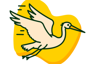 illustration of a stork