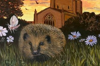 Hedgehog painting in chesterfield
