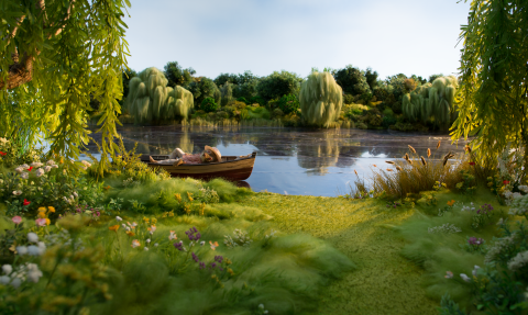 Ratty in boat