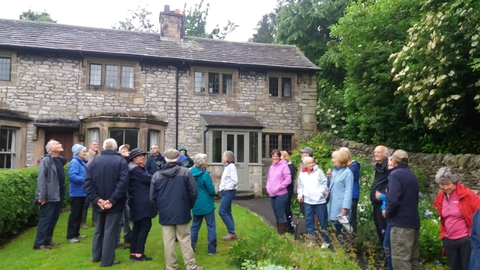 A group of people in Youlgreave on a siwft watching walk