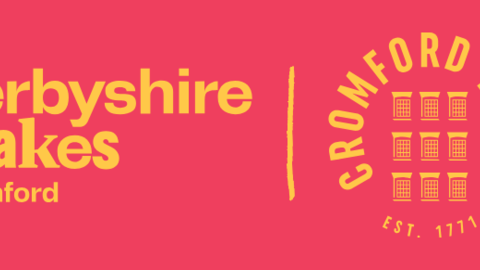 Derbyshire Makes festival banner with Cromford Mills logo