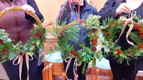 Christmas wreath making 