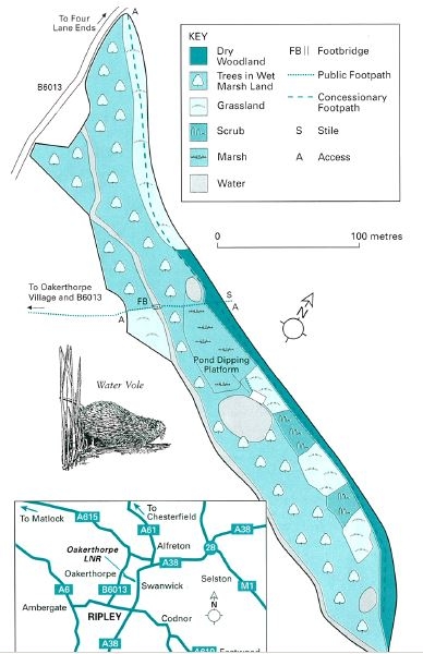 Oakerthorpe Local Nature Reserve Map