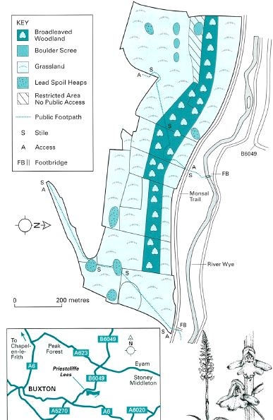Priestcliffe Lees map