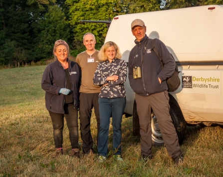 Ruth George MP with the badger vaccination team by Jason Skeen