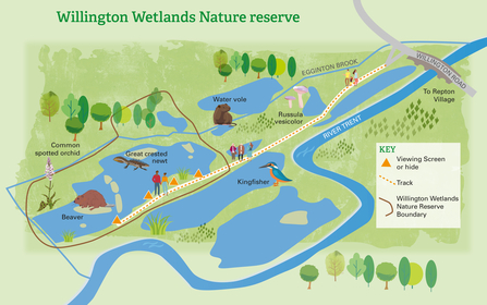 Map of Willington Wetlands