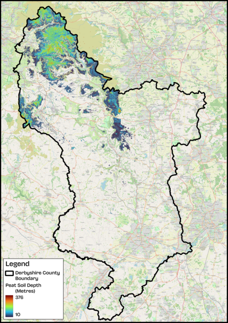 Derbyshire Peat Map